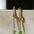 Pendientes nudo y esferas verdes